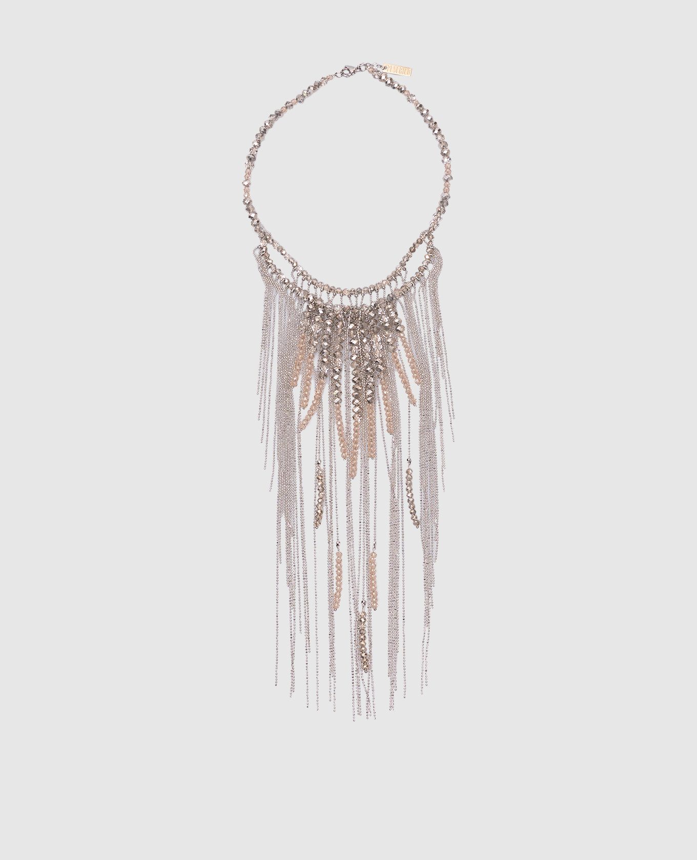 

Silver necklace with crystals Peserico