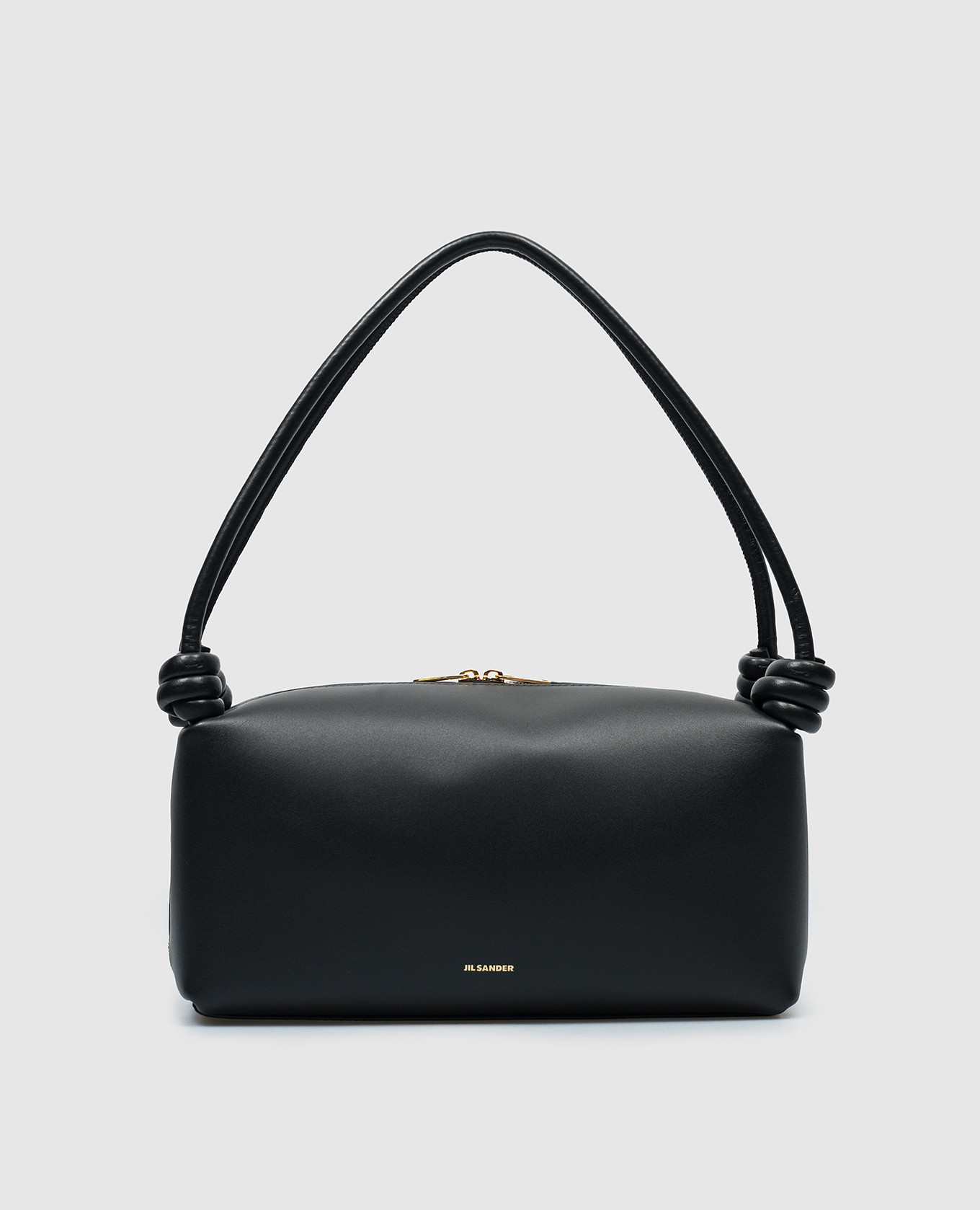 

Black leather bag with logo Jil Sander