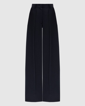 Valentino Blue wool trousers with a high rise 5B3RB5Y074B