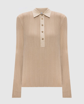 Toteme Beige ribbed top 252WRT0453YA0044