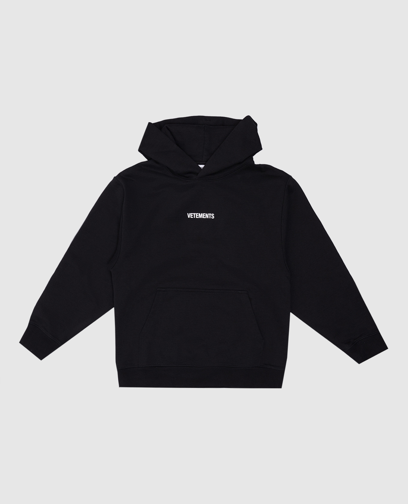 Children's black hoodie with logo vetements