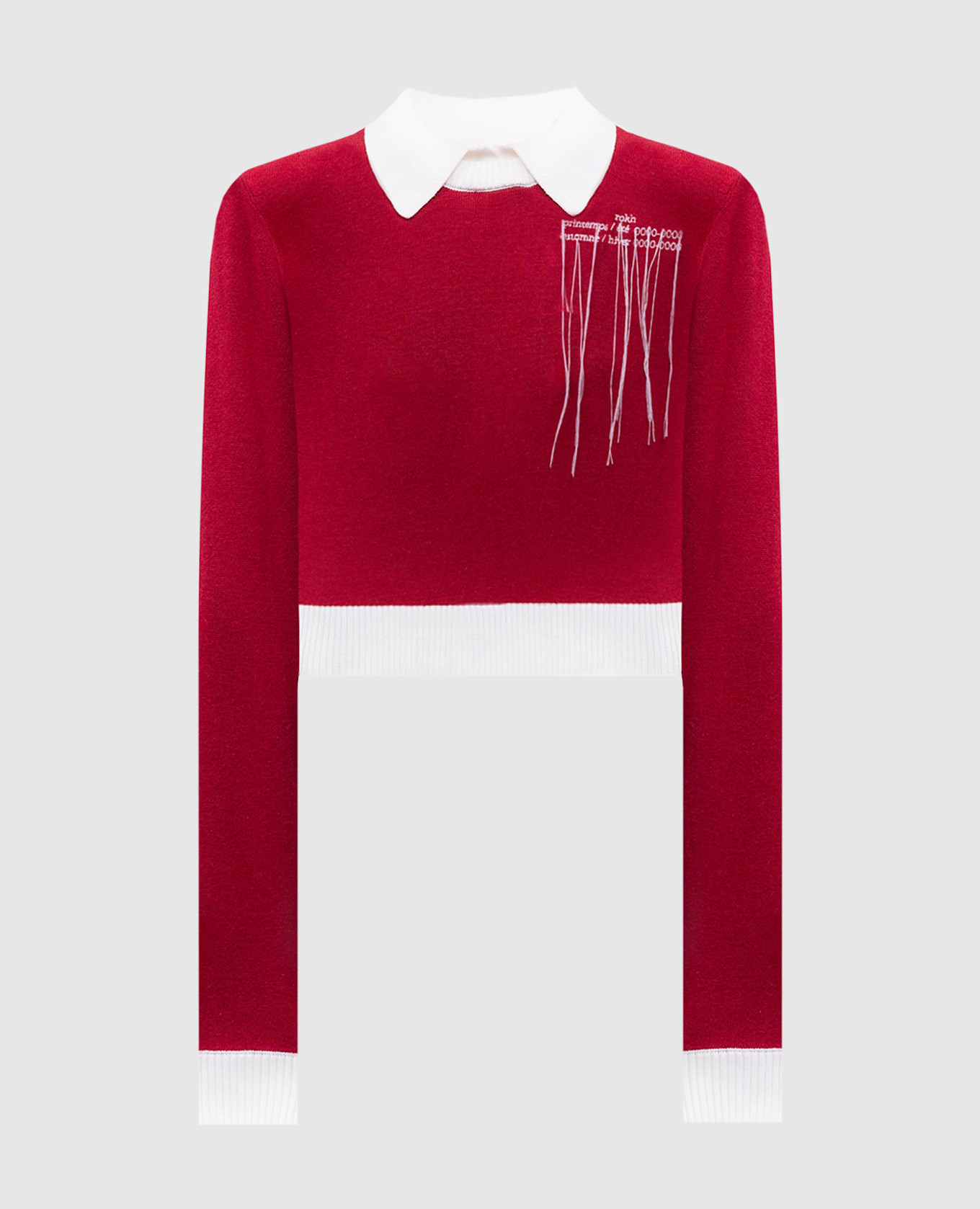 

Burgundy jumper with logo Rokh
