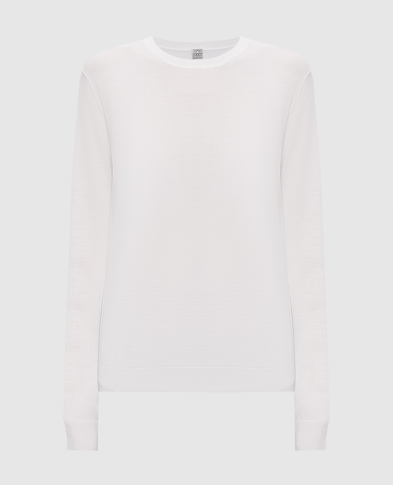 White wool and silk jumper