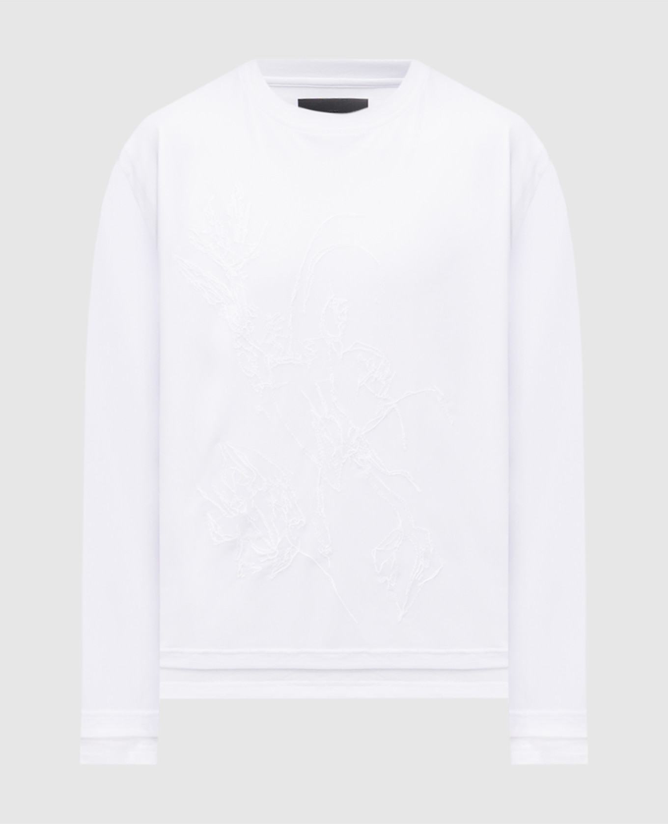 White longsleeve Deceptae with embroidery Heliot Emil