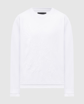 Heliot Emil White longsleeve Deceptae with embroidery M09137