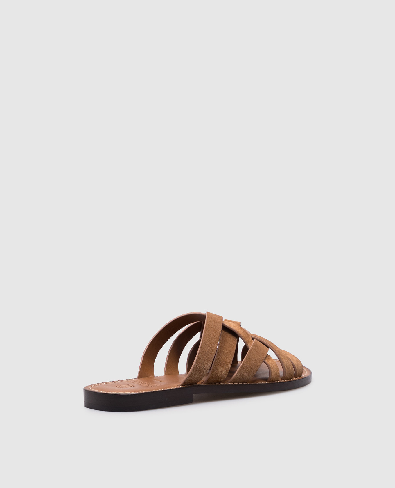 Brown suede flip-flops Brunello Cucinelli 3