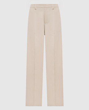 Brunello Cucinelli Beige pants with a monil chain MPH38P8724