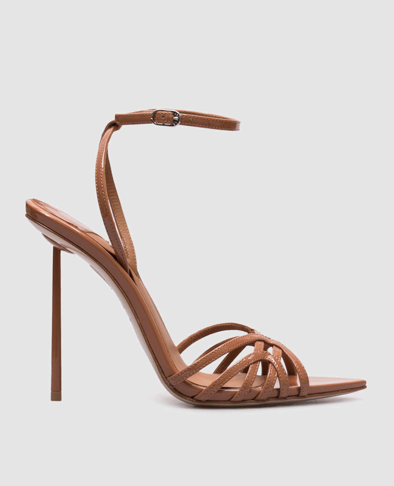 Brown patent leather sandals BELLA Le Silla