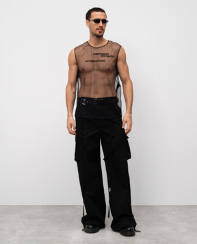 Ann Demeulemeester Ysewijn black T-shirt with embroidery B0012509FA585