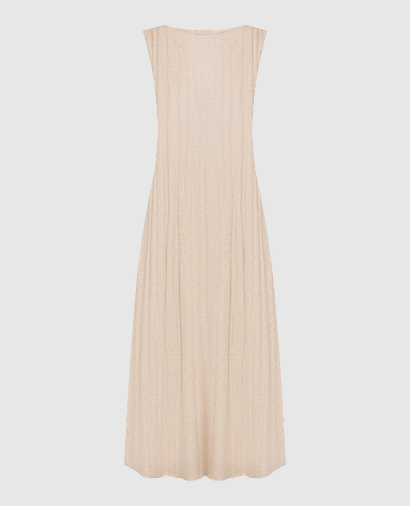 Beige silk and linen dress BOBOUTIC