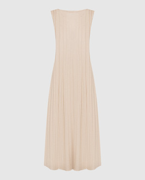 BOBOUTIC Beige silk and linen dress 4811