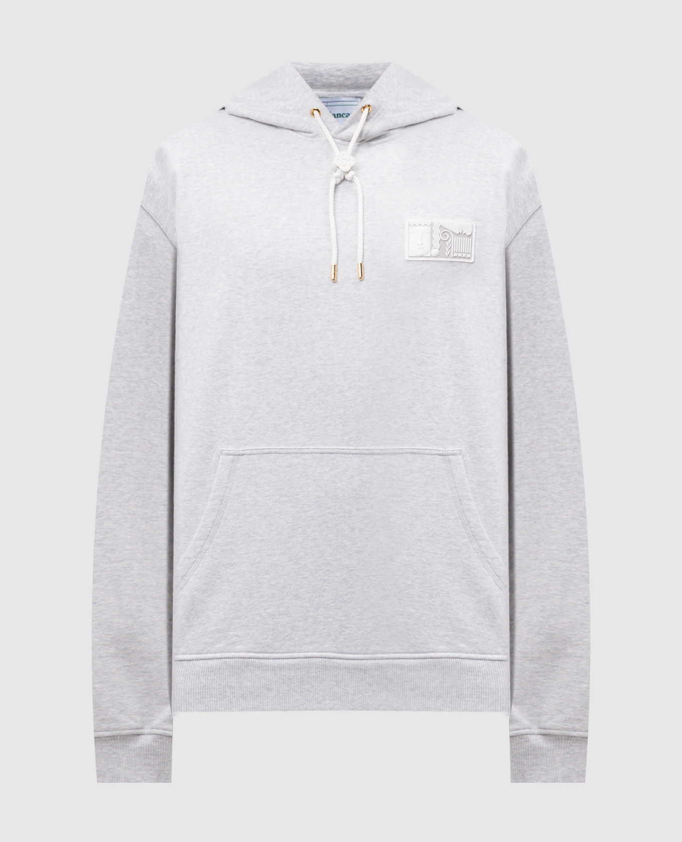 

Gray melange hoodie with Tennis Statues patch Casablanca, Grey