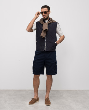 Brunello Cucinelli Blue cargo shorts M277PU0030