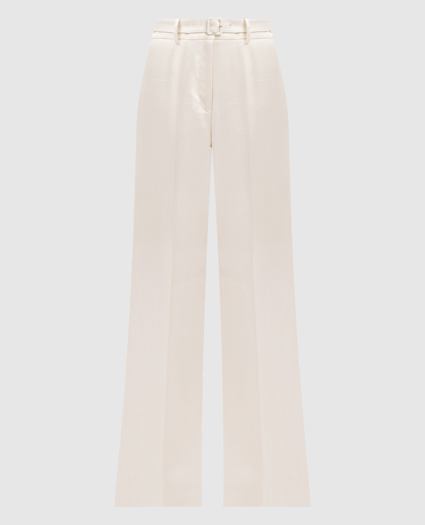 

White Mabon flared pants made of linen Gabriela Hearst