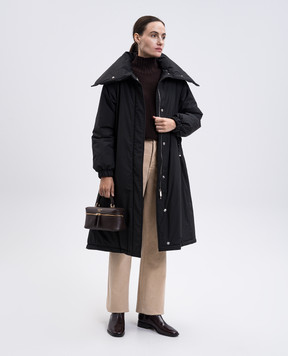 MooRER Black down jacket ENEIDA ENEIDASTP