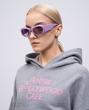 Balenciaga Purple sunglasses with crystals 812629T0041