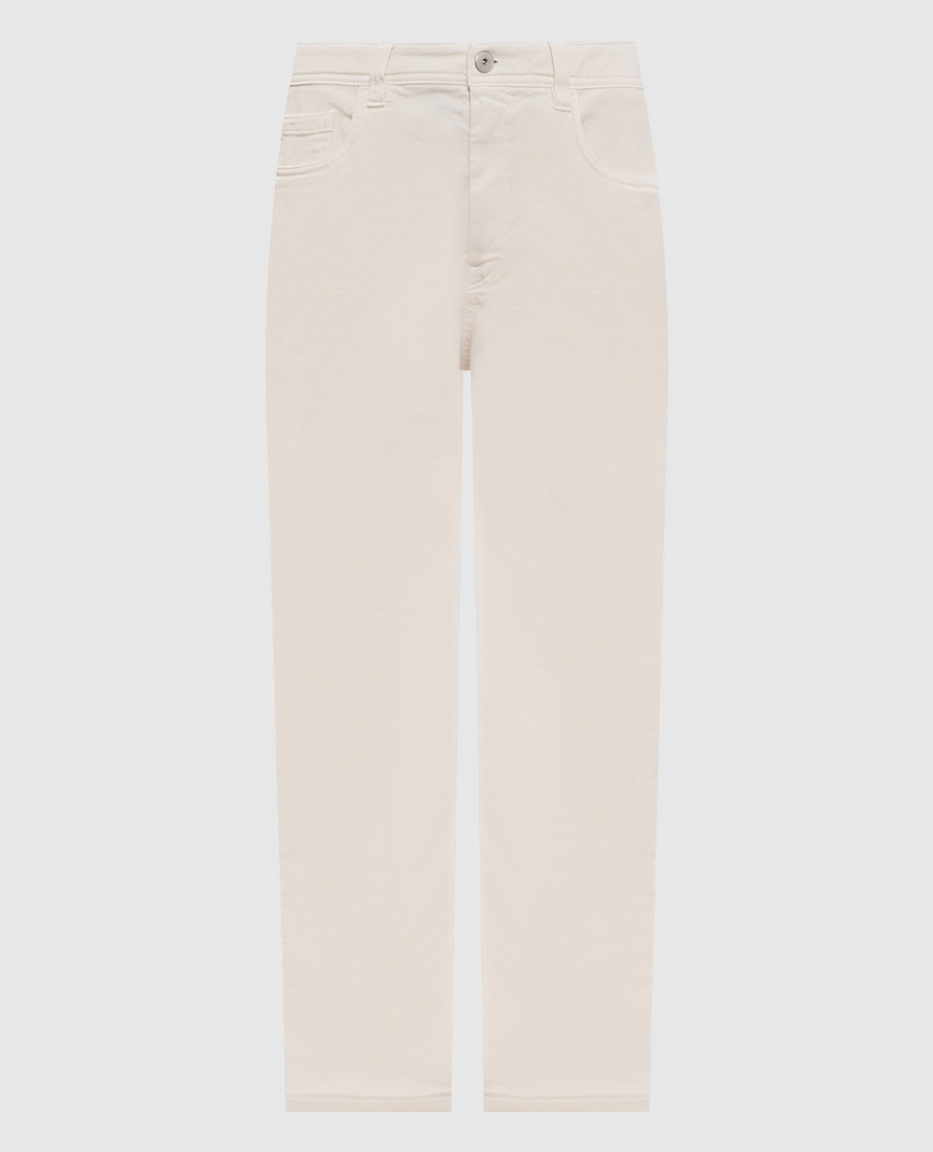 

Beige jeans with logo patch Brunello Cucinelli