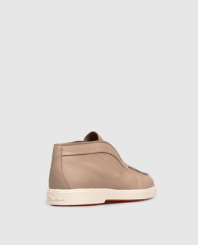Santoni Beige leather deserts with logo WUYA71820TISHWKA
