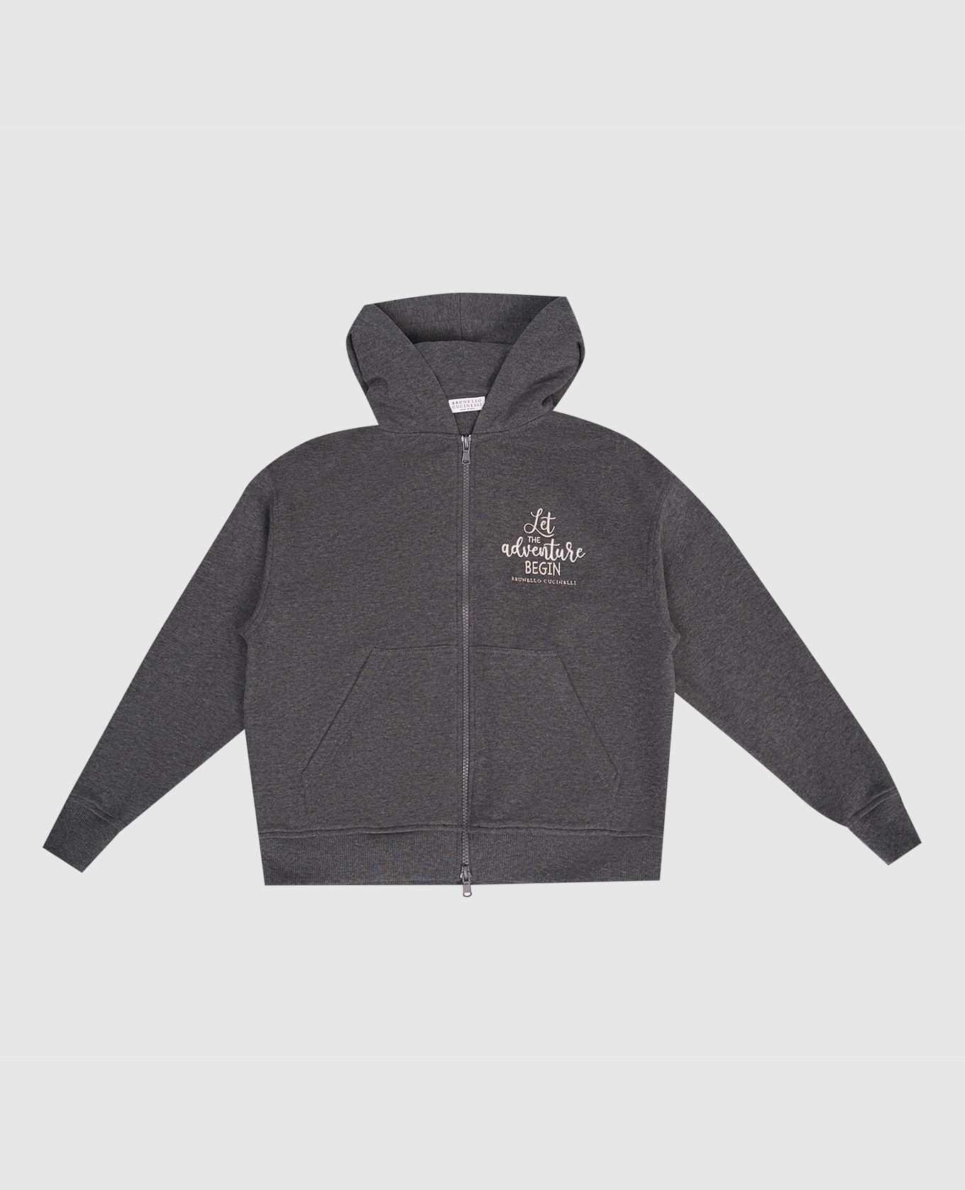 

Children's gray melange sports jacket Brunello Cucinelli, Grey