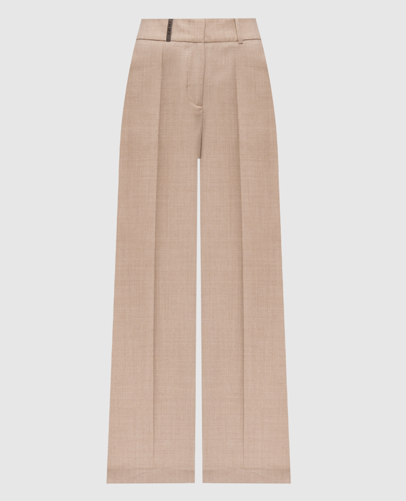 Beige wool pants with lurex Peserico