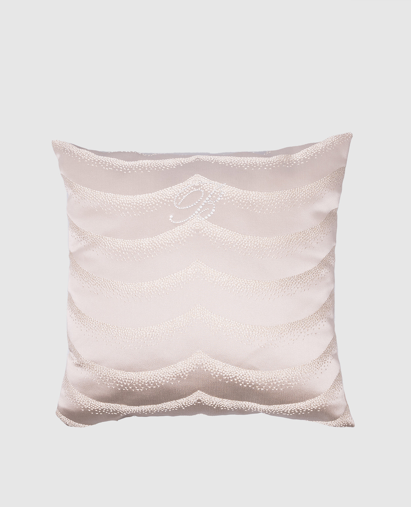 

Jasmine beige decorative pillow with Swarovski crystals Blumarine