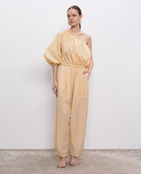 Philosophy di Lorenzo Serafini Orange one-shoulder top A02122120