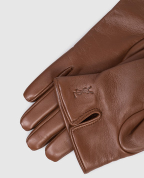 Saint Laurent Brown leather gloves 8412813YO68