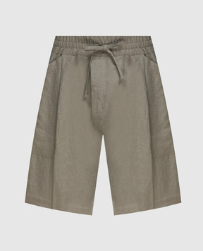 Jan Jan Van Essche Gray linen shorts SHORTS10LINENCLOTH