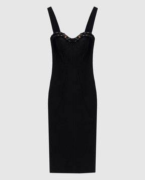 Versace Jeans Couture Black bustier dress in baroque style 77HAO935N0394