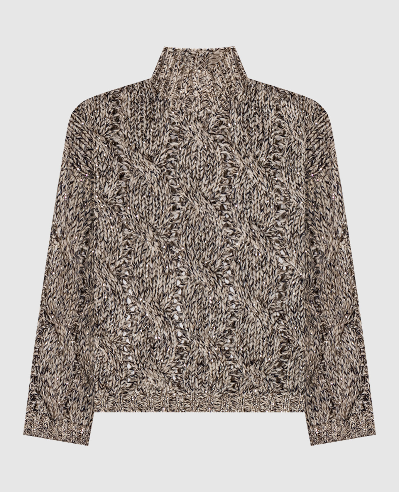 Beige sweater with wool and cashmere Brunello Cucinelli
