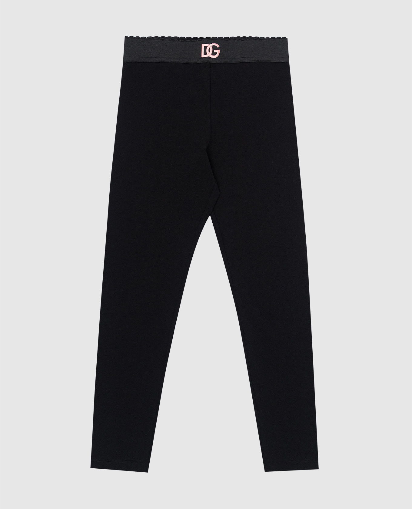 Children&#39;s black leggings with a logo Dolce&Gabbana