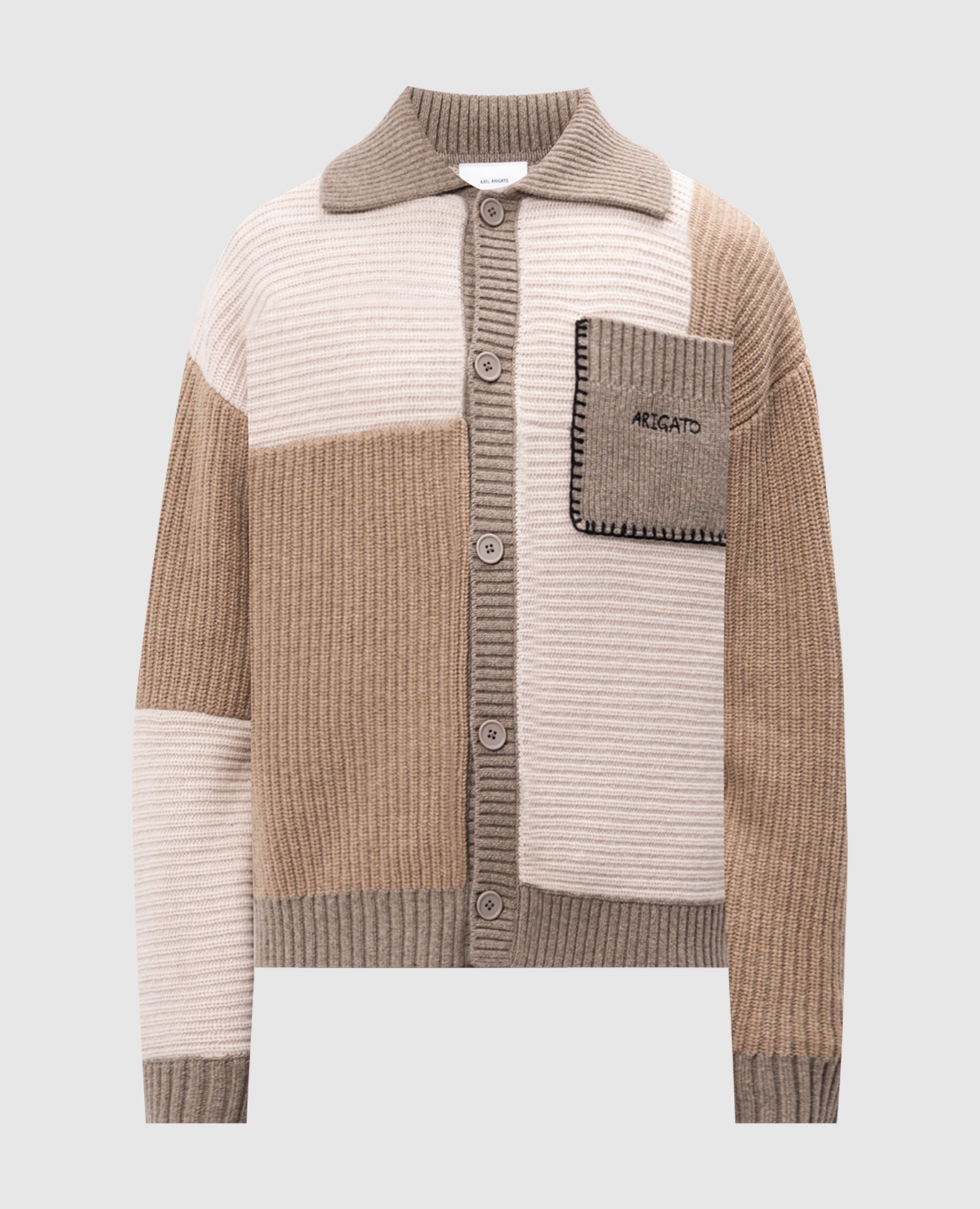 

Franco beige cardigan with wool Axel Arigato, Бежевый