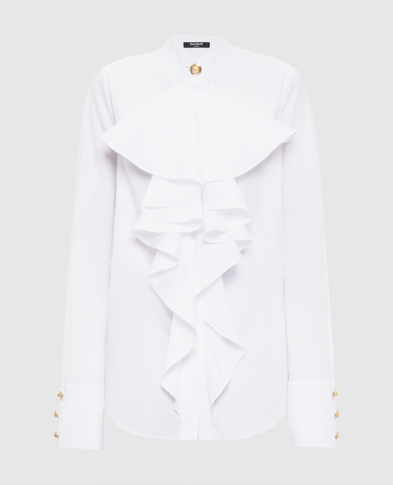 

White blouse with frill Balmain
