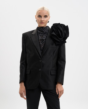 Magda Butrym Black jacket with brooch BLAZER04121725