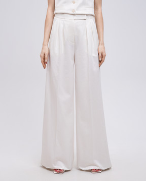 Max Mara White CHENZIA patterned palazzo pants CHENZIA