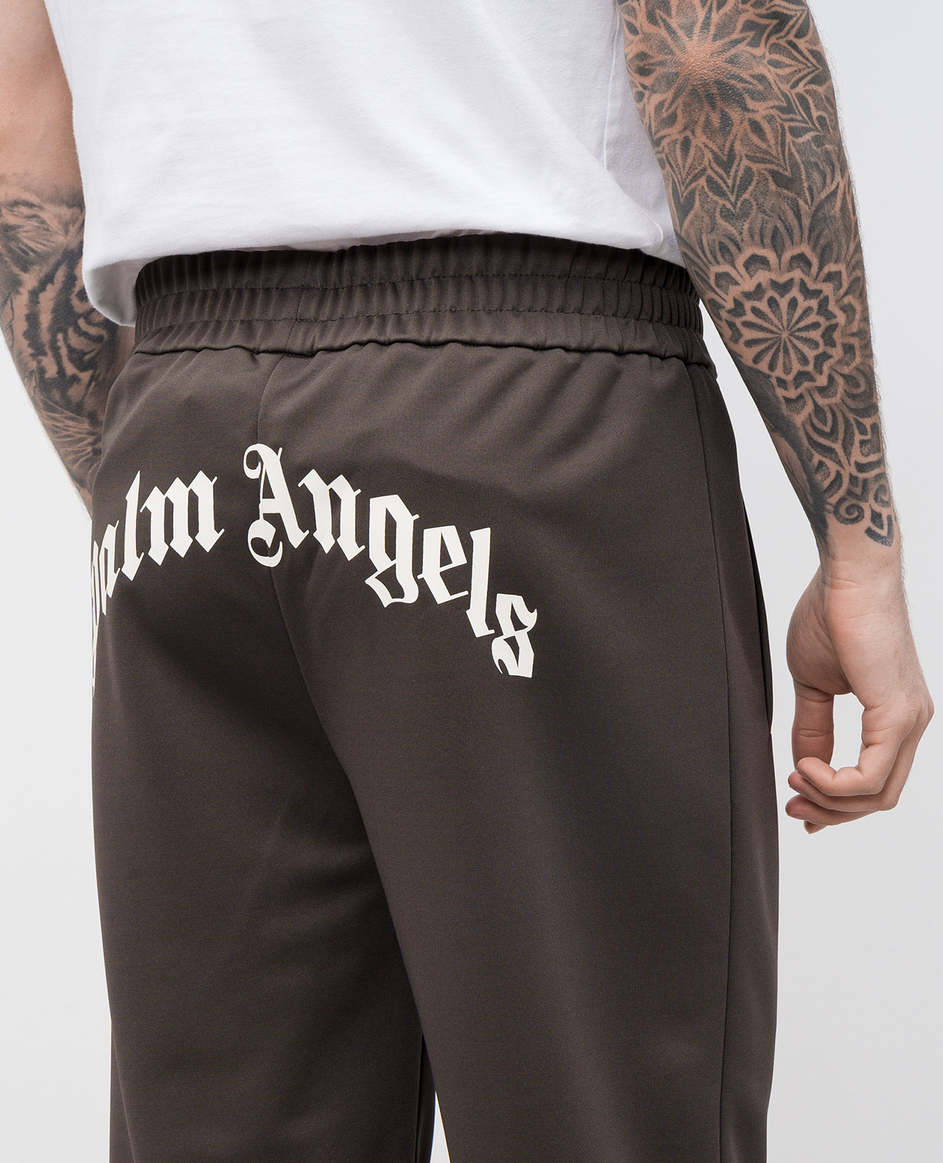 Grey sweatpants with logo print Palm Angels 5