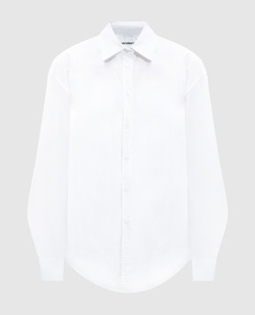 Alexander Wang White blouse with a double design with a black ribbed top 1KC3241064