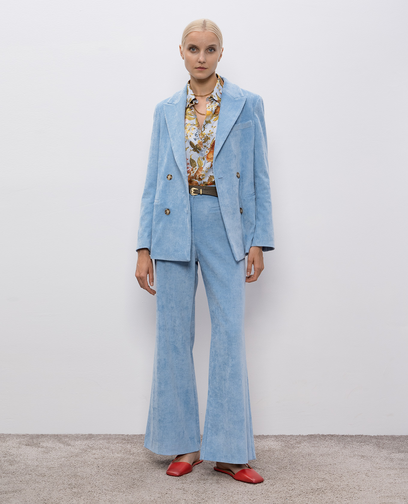 

George blue corduroy pants Momoni, Light blue