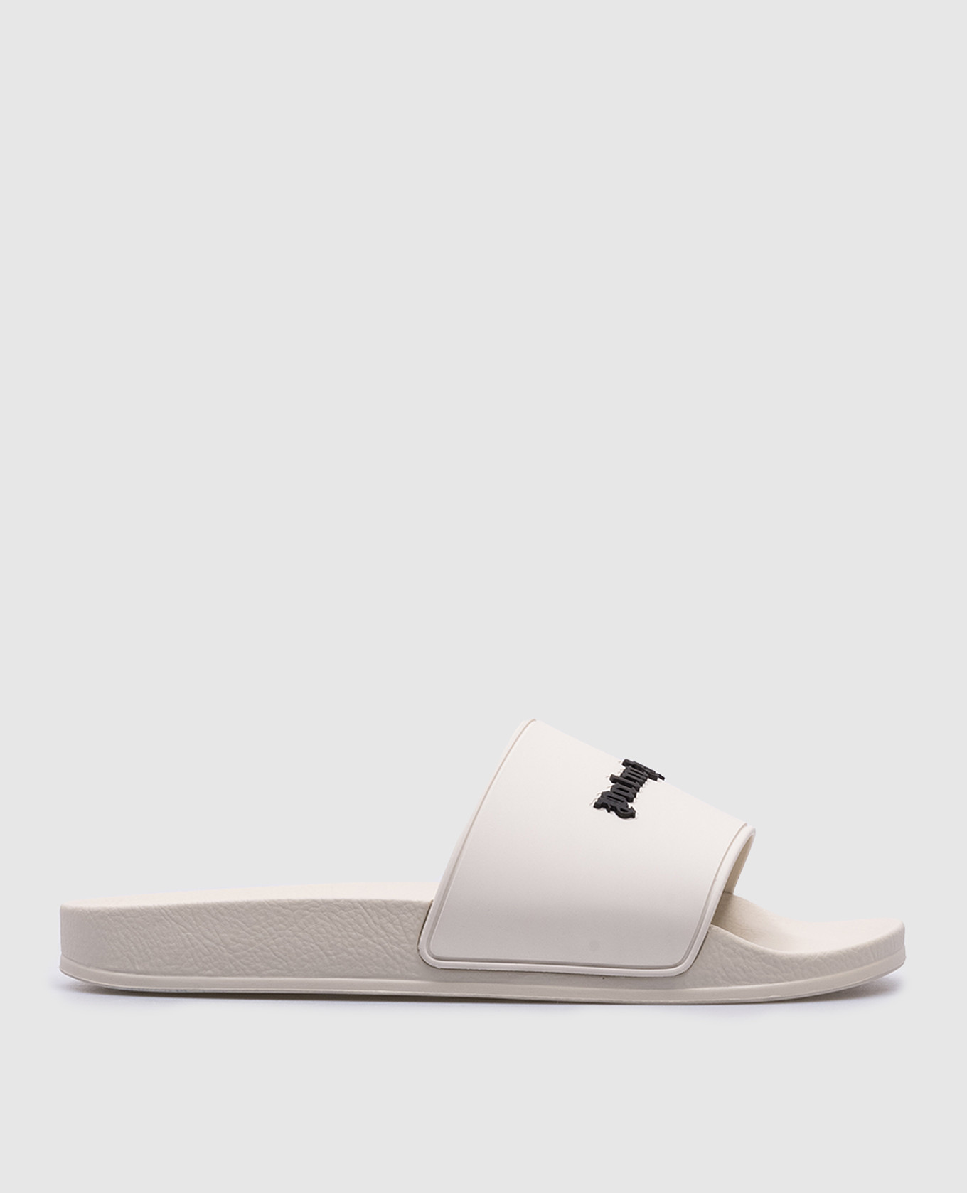 Palm Angels Beige sliders with textured logo