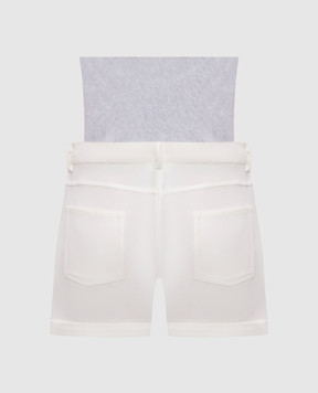 Brunello Cucinelli White shorts with lapels MB97850839y