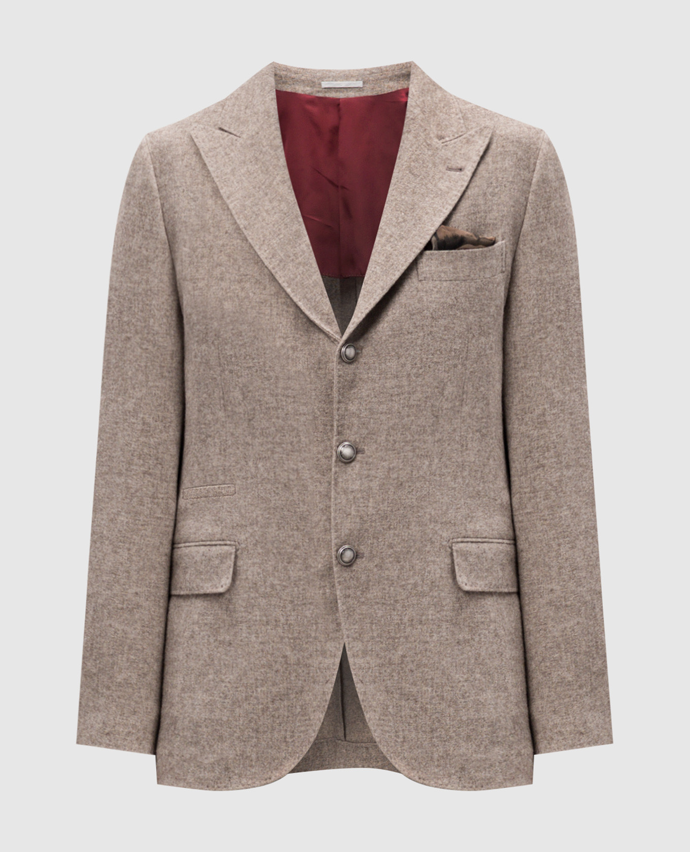 

Beige yak wool jacket Brunello Cucinelli, Бежевый
