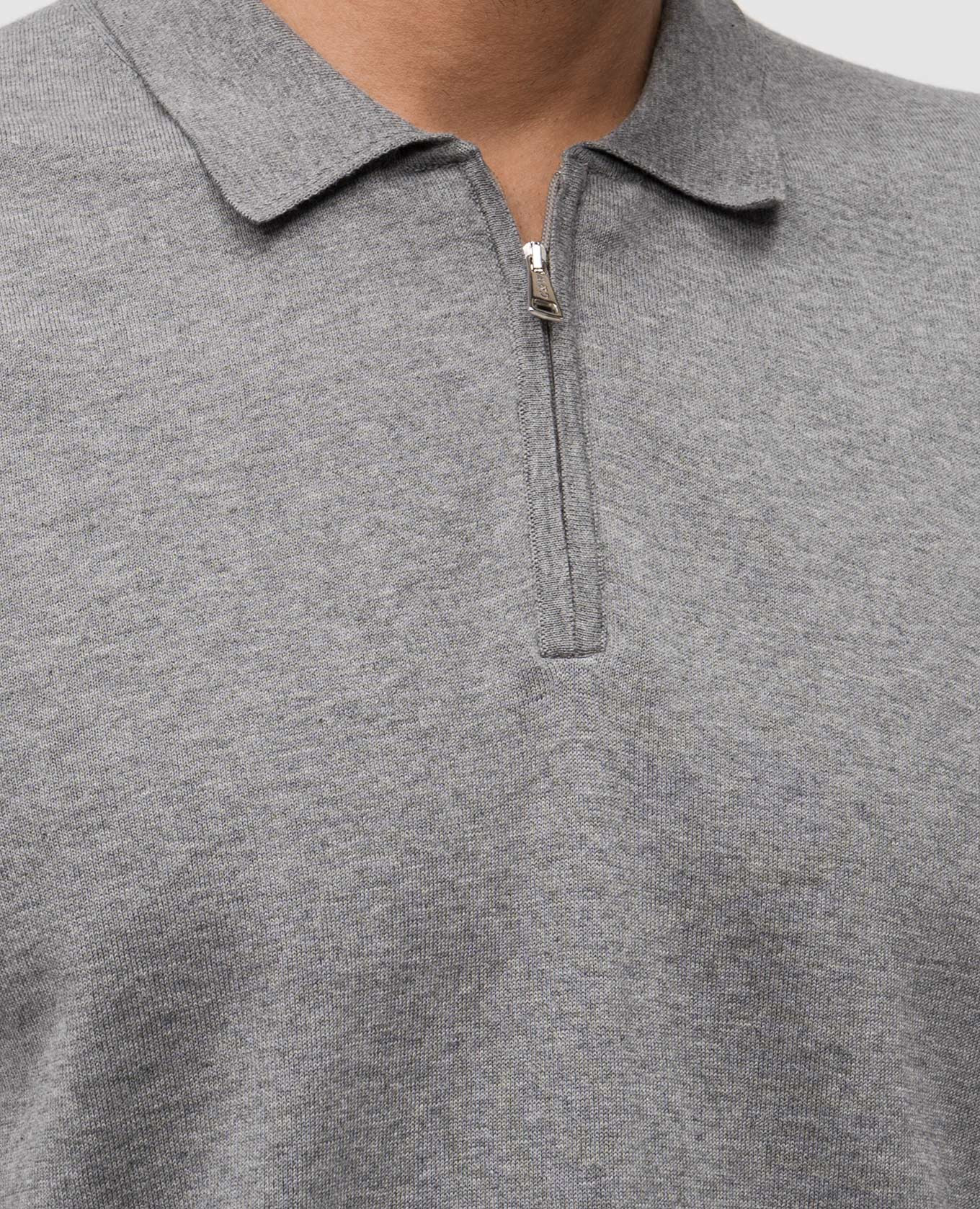 

Grey melange polo shirt Cashmere&Whiskey