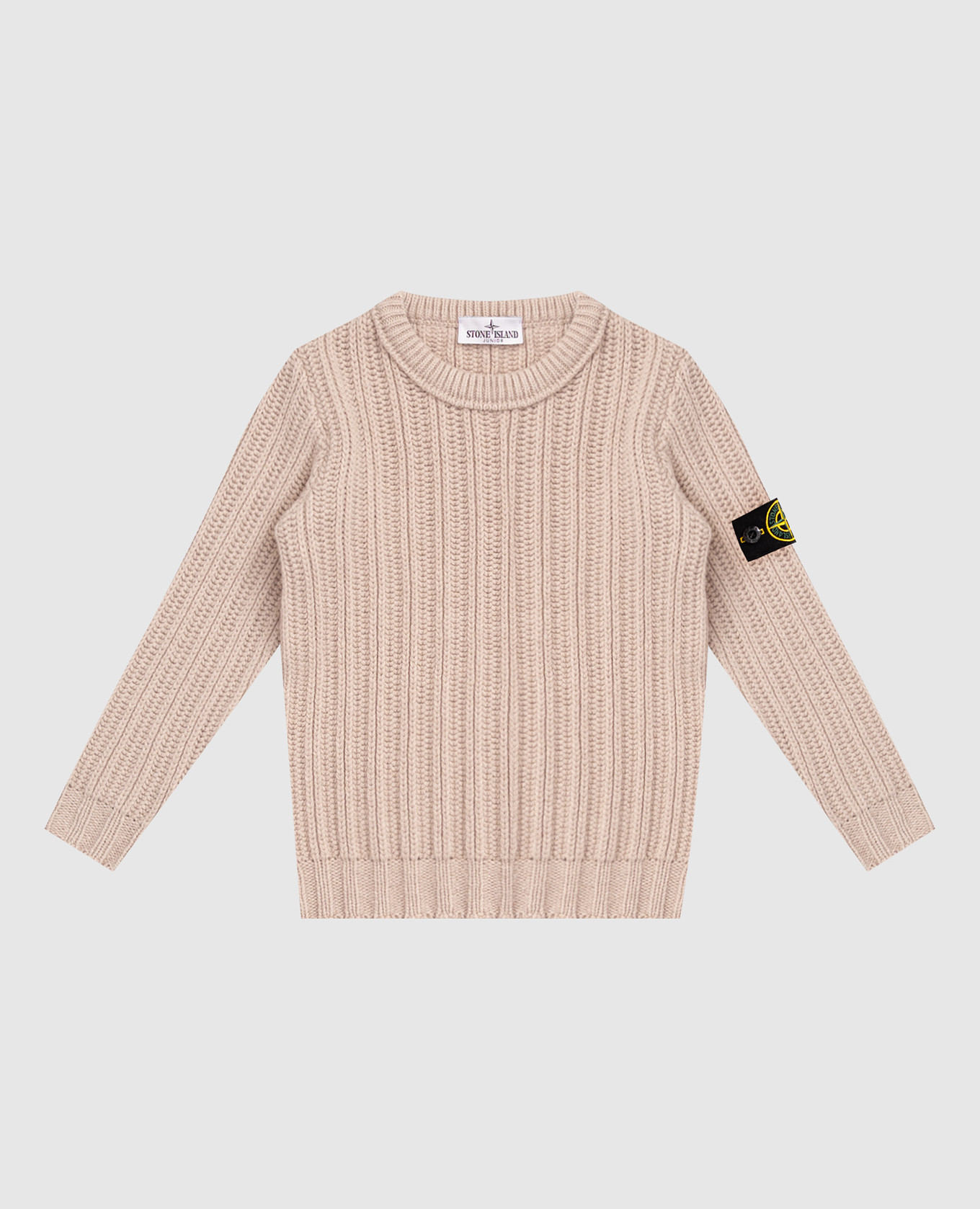 Children&#39;s beige sweater with wool and cashmere Stone Island