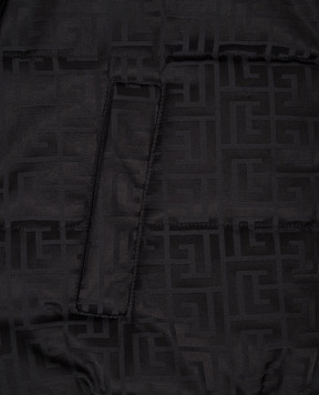 Balmain Children's black jacket with branded pattern BX2B30B0092610