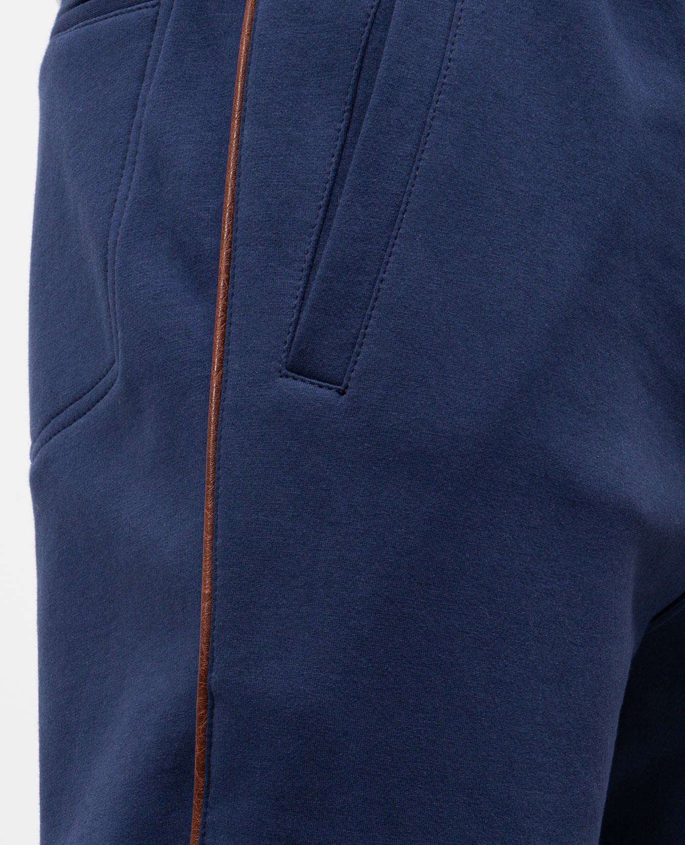 Blue joggers with contrast trim Brunello Cucinelli 5