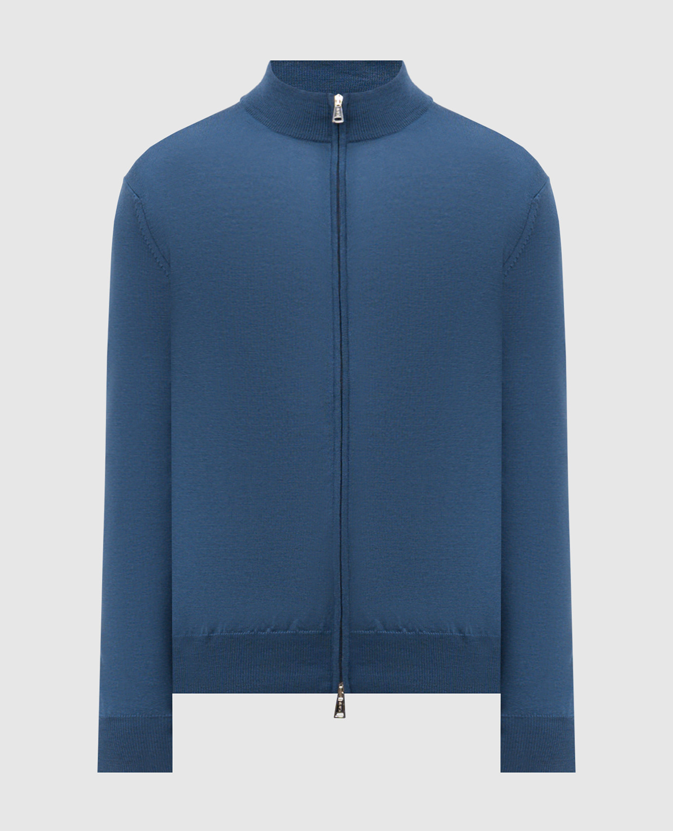 Blue merino wool cardigan
