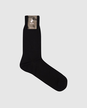 RiminiVeste Black Chiffon Socks WCHIFFON