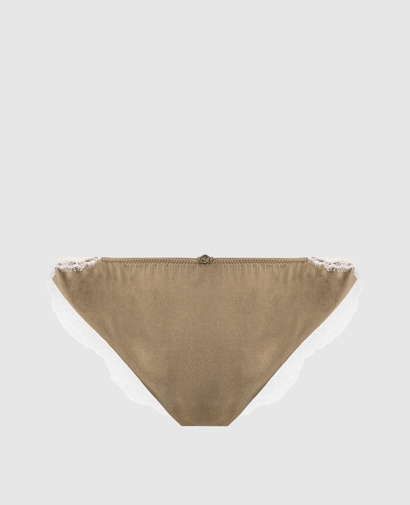 

Brazilian knickers color khaki with lace Carine Gilson, Хаки