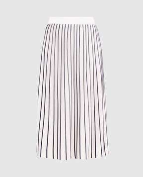Max Mara Weekend FINANZA white striped pleated skirt FINANZA