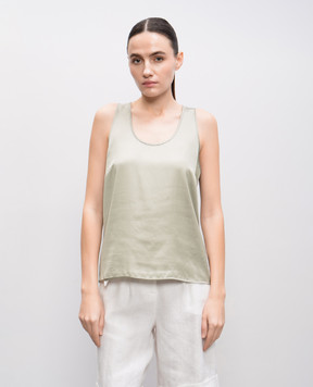 Peserico Green top with monil chain S0848106638